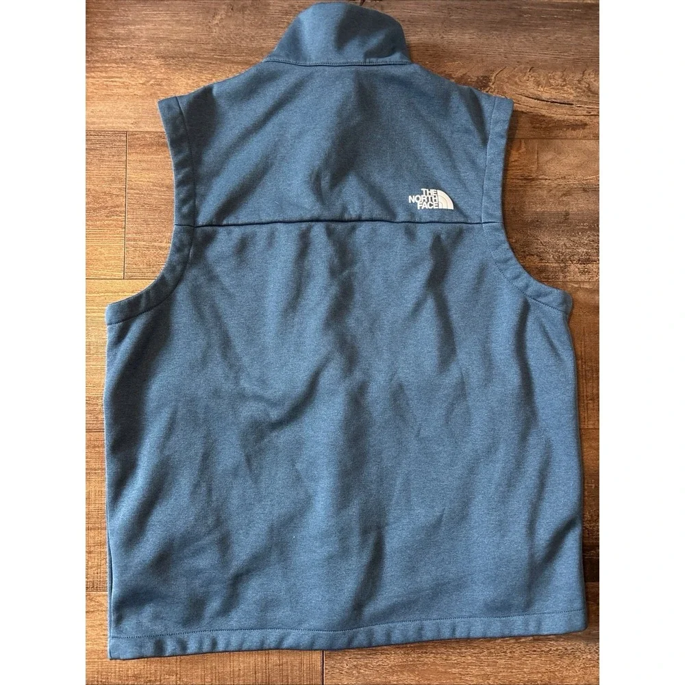 THE NORTH FACE Apex Canyonwall Eco Vest Mens Large Full Zip Pockets Blue